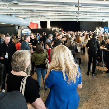 crowd shot in partners area