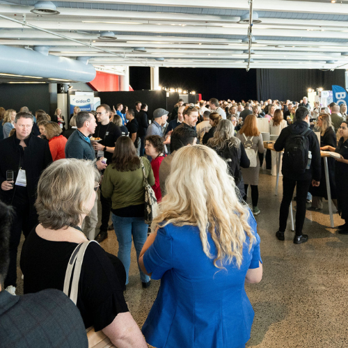 crowd shot in partners area